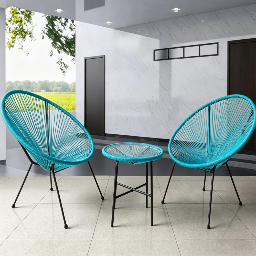 Egg Shape Chair Set 3pcs - 图片 3