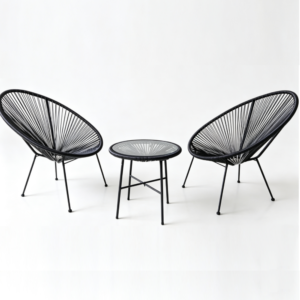 Egg Shape Chair Set 3pcs